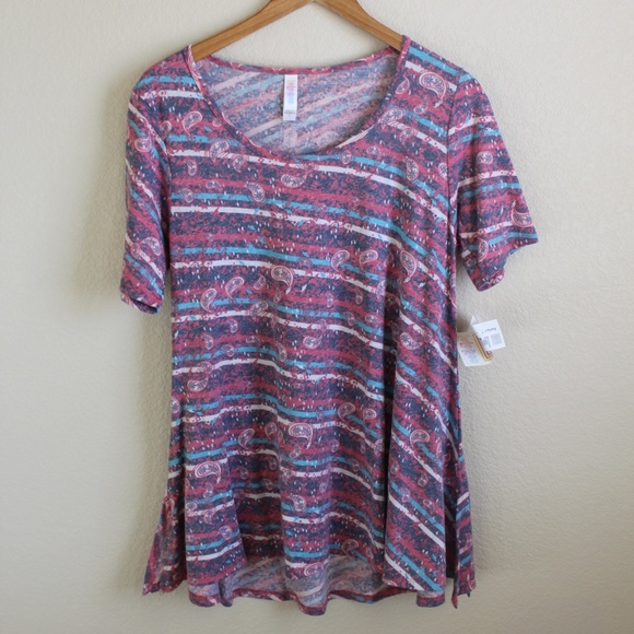 LuLaRoe Perfect T Pink Paisley Pattern - Picture 2 of 3